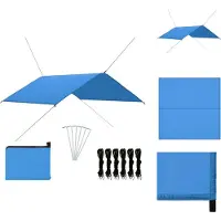 vidaXL - Bâche d'extérieur 4x4 mètres, bleue - Parasols et protections solaires