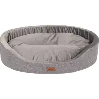 Amiplay Panier à chien ovale SIDNEY gris taille S, M, L, XL, XXL Taille : L - 58x50x15 cm