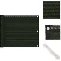 vidaXL : Pare-vue pour balcon, vert foncé, 75 x 400 cm, en HDPE - Parasols et protections solaires