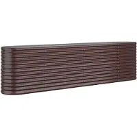 vidaXL -Planungsbox 260x40x68 cm Pulver -bezogener Stahlbraun