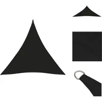 vidaXL Voile d'ombrage Oxford Tissu Triangulaire 4x4x4 m Noir - Parasols & Protection solaire
