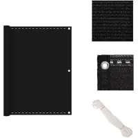 vidaXL – Pare-vue pour balcon, noir, 120 x 600 cm, en HDPE – Parasols et protections solaires