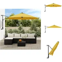 vidaXL Parasol de jardin jaune, 290 cm - Parasols et protections solaires