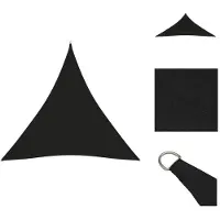 vidaXL , voile d'ombrage triangulaire en tissu Oxford, 5x5x5 mètres, noir - Parasols et protections solaires