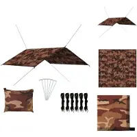 vidaXL - Bâche de camouflage pour l'extérieur, 4x4 mètres - Parasols et protections solaires