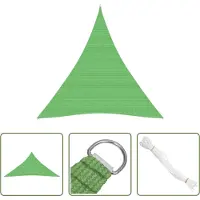 The Living Store Tissu d'ombrage Living Store, 160 g/m², vert clair, dimensions 3x4x4 mètres, en HDPE