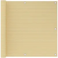 The Living Store Living Store : écran de balcon, couleur beige, 90 x 300 cm, en HDPE