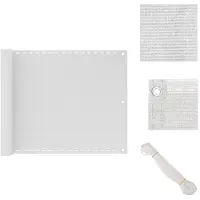 vidaXL – Protection latérale pour balcon, HDPE, 75 x 400 cm, blanc – Parasols et protections solaires