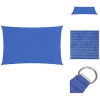 vidaXL Tringle de protection solaire, 160 g/m², bleue, 2x5 m, en HDPE - Parasols et protections solaires