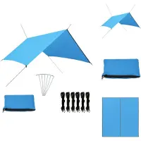 vidaXL - Bâche d'extérieur 3x2,85 m, bleue - Parasols et protections solaires