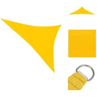 vidaXL Tringle de protection solaire, 160 g/m², jaune, 3x4x5 m, en HDPE - Parasols et protections solaires