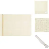 vidaXL – Protection pour balcon, couleur crème, 75 x 500 cm, en HDPE – Parasols et protections solaires