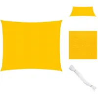 vidaXL Tringle de protection solaire, 160 g/m², jaune, 3,6 x 3,6 m, en HDPE - Parasols et protections solaires