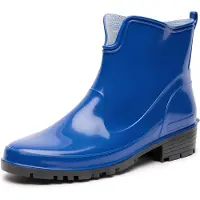 Ladeheid Bottes courtes en caoutchouc pour femmes LA-930 (bleu, 38)