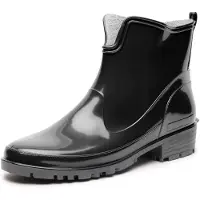 Ladeheid Femmes Bottes courtes en caoutchouc LA-930 (Noir2, 42)