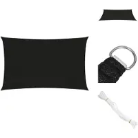 vidaXL Tringle de protection solaire, 160 g/m², noire, 4x6 m, en HDPE - Parasols et protections solaires