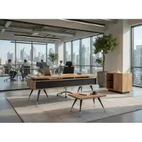 Xl Moebel Gmbh Ensemble de bureau moderne comprenant un bureau, un buffet et une table basse