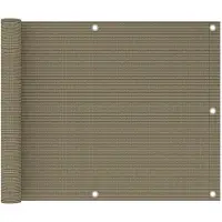 The Living Store Living Store : écran de balcon, couleur taupe, 75 x 300 cm, en HDPE