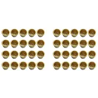 Tlily Insert de Bougie En Métal 40 Pièces pour Bougies Coniques Bougeoir Décoratif Bricolage Ensemble de Bougeoirs pour Table de Bougies D'Arbre