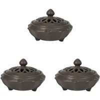 Tlily 3X Céramique Moustique Repoussant Brûleur D'Encens Classique Salon Décor Bobine de Porcelaine Porte-Encens