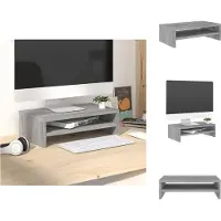 vidaXL Support d'écran Gris Sonoma 42x24x13 cm Bois composite - Meuble TV