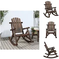 vidaXL Chaise à bascule de jardin 69x96x101 cm bois massif épicéa - éléments de canapé de jardin