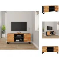 vidaXL Armoire TV 105x33x46 cm en bois massif d'acacia - Meuble TV