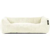 Silvio Design Lit pour animaux Rohrschneider RS 22341, tissu cordé, large – Lit pour animaux avec coussin réversible, taille 1