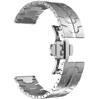 StarTech.com Bracelet pour montre connectée - Bracelet en métal - Acier inoxydable - Fermoir papillon - Compatible avec les modèles GT 2, GT 2e et GT 2 Pro 46 mm - Argent