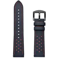 StarTech.com Bracelet en cuir - Montre connectée - Boucle métallique - Bleu nuit