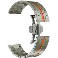 StarTech.com Bracelet de montre - Huawei Watch GT2/GT2e/GT2 Pro 46 mm - Acier inoxydable - Fermeture papillon - Couleur : orange titane