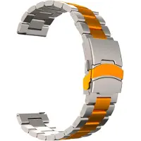 StarTech.com Bracelet de montre en acier inoxydable - Watch 2 Pro - Compatible avec Solar Lite - Fermeture métallique - Couleur : orange titane