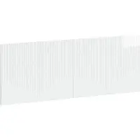 Syfax Tête de lit fixée au mur, modèle HOORN, en bois stratifié blanc brillant