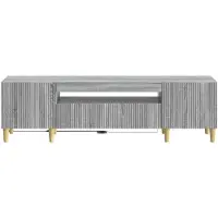 vidaXL Meuble TV LED Sonoma-gris, en panneaux de particules