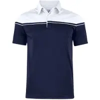 Cutter & Buck - Polo "Seabeck" pour hommes, modèle ET108 (4XL), couleur bleu marine foncé/blanc