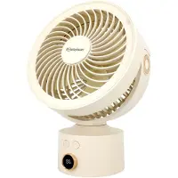 PowerSmart Ventilateur de table , circulation d'air, mini ventilateur rechargeable avec 3 vitesses, silencieux, pivotant, batterie 4000mAh