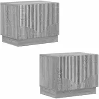 vidaXL : Meuble TV Sonoma, gris, en panneaux de particules