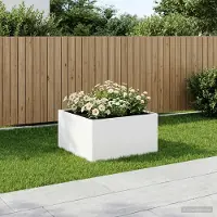 Prolenta Maison Exclusive - Pot de jardin blanc, 100 x 100 x 40 cm, en acier laminé à froid