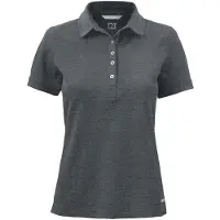 Cutter & Buck - Polo pour femmes "Advantage" (modèle ET155) (taille XS) (gris anthracite texturé)