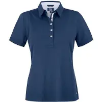 Cutter & Buck - Polo pour femmes, modèle "Advantage Premium", mélange de coton ET154 (taille L), couleur bleu marine foncé
