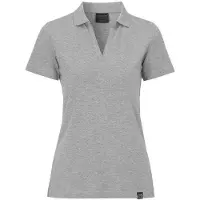 Cottover - Polo pour femmes, matière extensible, jersey piqué ET300 (taille L), gris chiné