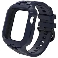 StarTech.com Bracelet intelligent 2-en-1 pour montre connectée - Cadre de protection - Silicone - Fermeture à boucle - Compatible avec la Watch Fit 5 Pro - Couleur bleu nuit