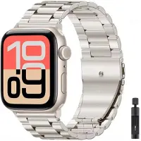 StarTech.com Bracelet en métal - Bracelet pour montre connectée - Acier inoxydable - Boucle déployante - Outil de réglage - Compatible avec les modèles 38/40/41 mm - Collection Starlight