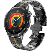 StarTech.com Bracelet en acier inoxydable - Xiaomi Watch S1 Pro/Active - 22 mm - Acier inoxydable - Boucle déployante - Noir et or