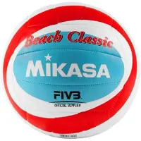 MIKASA - Ballon de volley-ball « Beach Classic » PP7741 (5) (blanc/rouge/bleu)