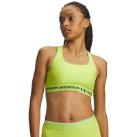 Under Armour Soutien-gorge de sport Crossback, maintien moyen, jaune, taille M, pour femme, couleur jaune, taille M