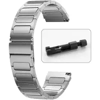 StarTech.com Bracelet pour montre connectée - 22 mm - Compatible avec la CMF Watch Pro - En acier inoxydable - Fermeture métallique - Couleur titane