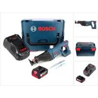 Bosch Scie sauteuse sans fil GSA 18 V-LI, 18V + 1 batterie 5,0Ah + chargeur + coffret L-Boxx