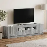 Prolenta Meuble TV exclusif - HOORN, 3 pièces, en panneaux de particules imitation bois Sonoma gris