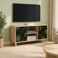 Prolenta Maison Exclusive - Meuble TV ELBURG, dimensions : 102 x 33 x 50 cm, fabriqué en panneaux de particules imitation bois Sonoma
